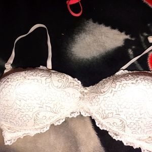 42D White Lace Bra